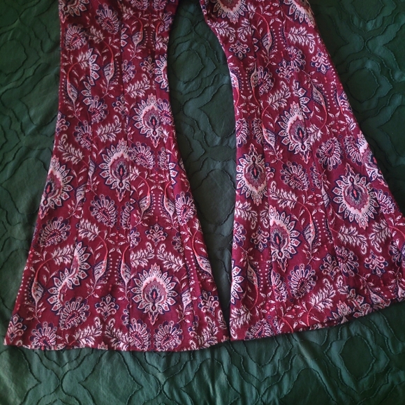 NWT Anthropologie Damask Jacquard Flare Pants - Picture 4 of 7